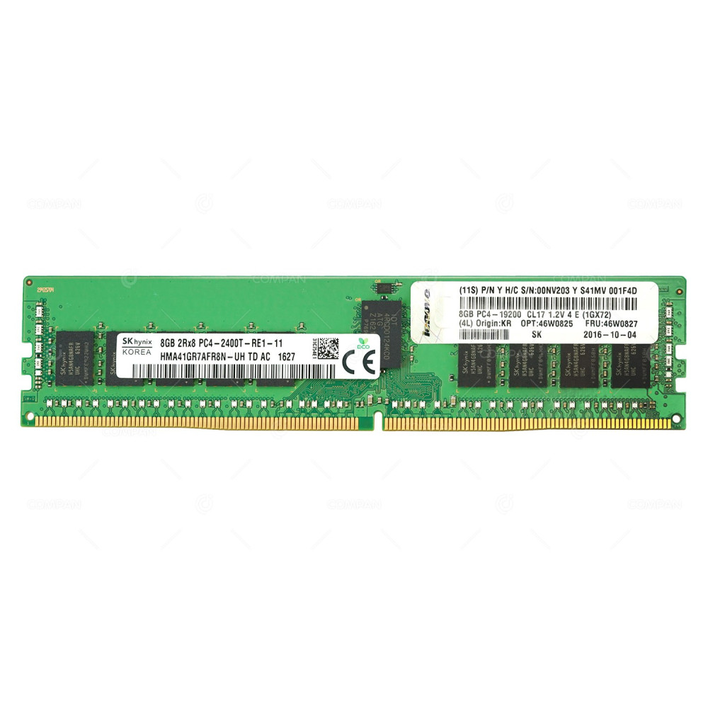 46W0827 LENOVO DDR4 8GB 2RX8 PC4-19200 2400MHZ RDIMM CL17